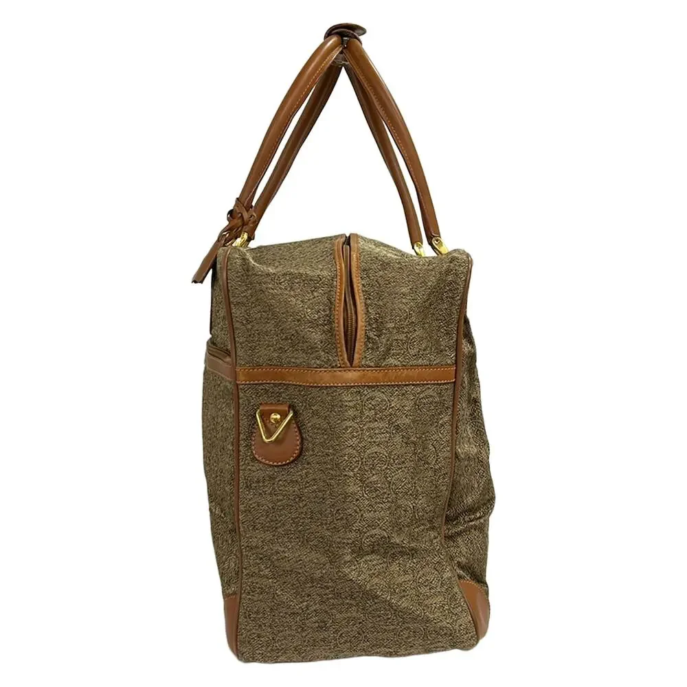 Gucci Boston Bag Beige Brown Jacquard Leather